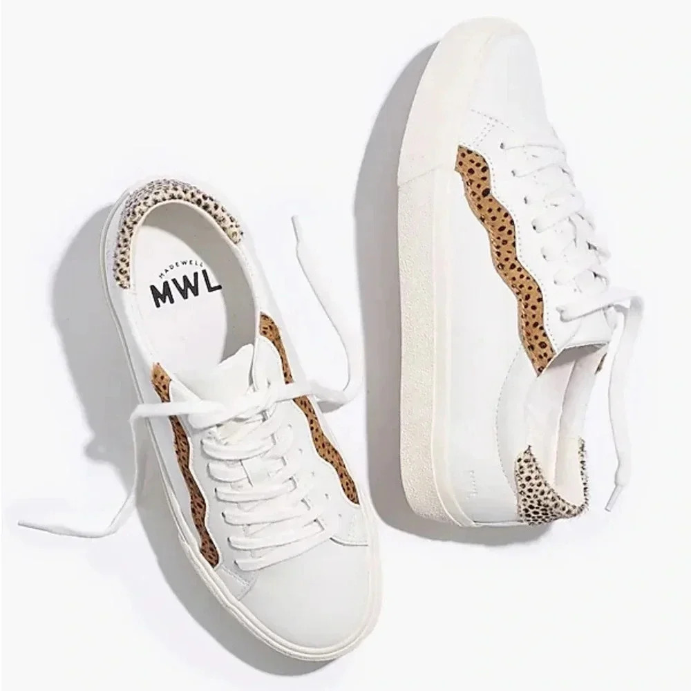 Unisex Madewell Sidewalk Low-Top Sneakers in Leather and Calf Hair: Wave Edition